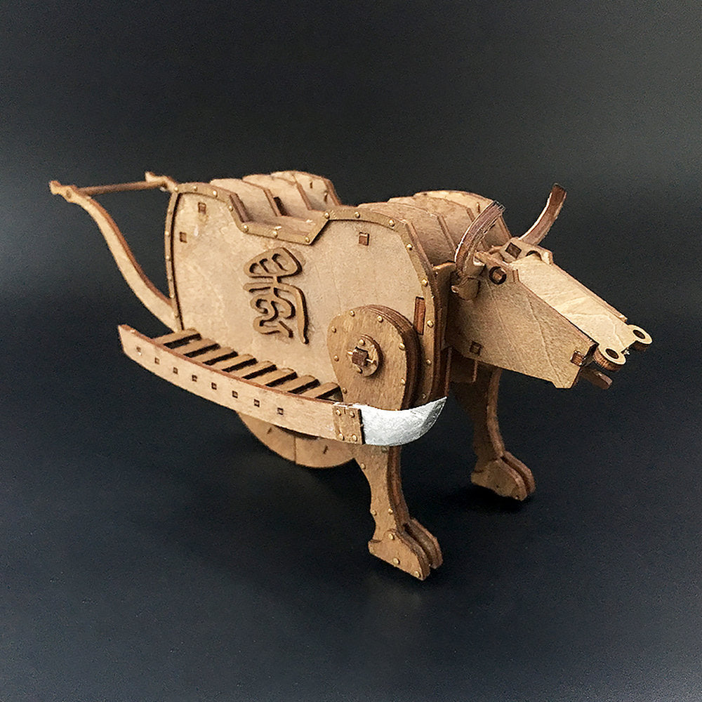 AM013 Mu Niu Liuma Zhuge Liang Three Kingdoms Ancient Wooden Ox Chariot Model 3D Mechanical Model Kit - Tophatter Daily Deals