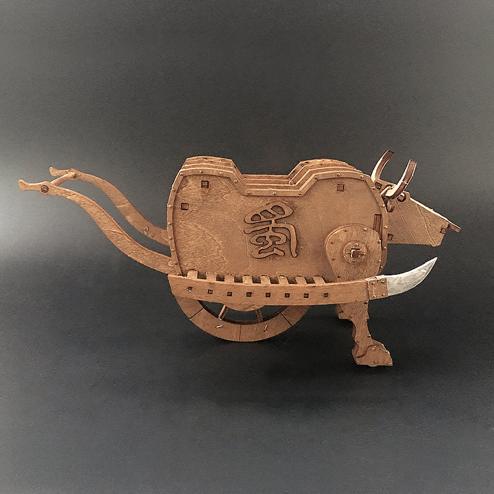 AM013 Mu Niu Liuma Zhuge Liang Three Kingdoms Ancient Wooden Ox Chariot Model 3D Mechanical Model Kit - Tophatter Daily Deals