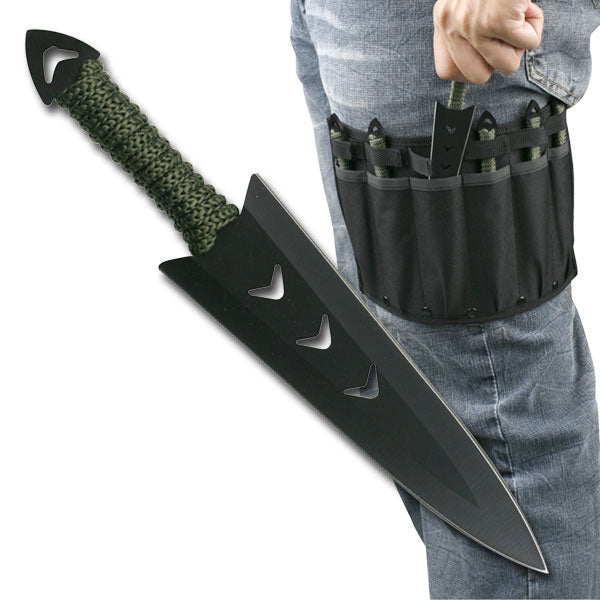 6" Throwing Knives with Leg Attachment Perfect Point - 6 PC Set Knife-Thrower - Tophatter Daily Deals