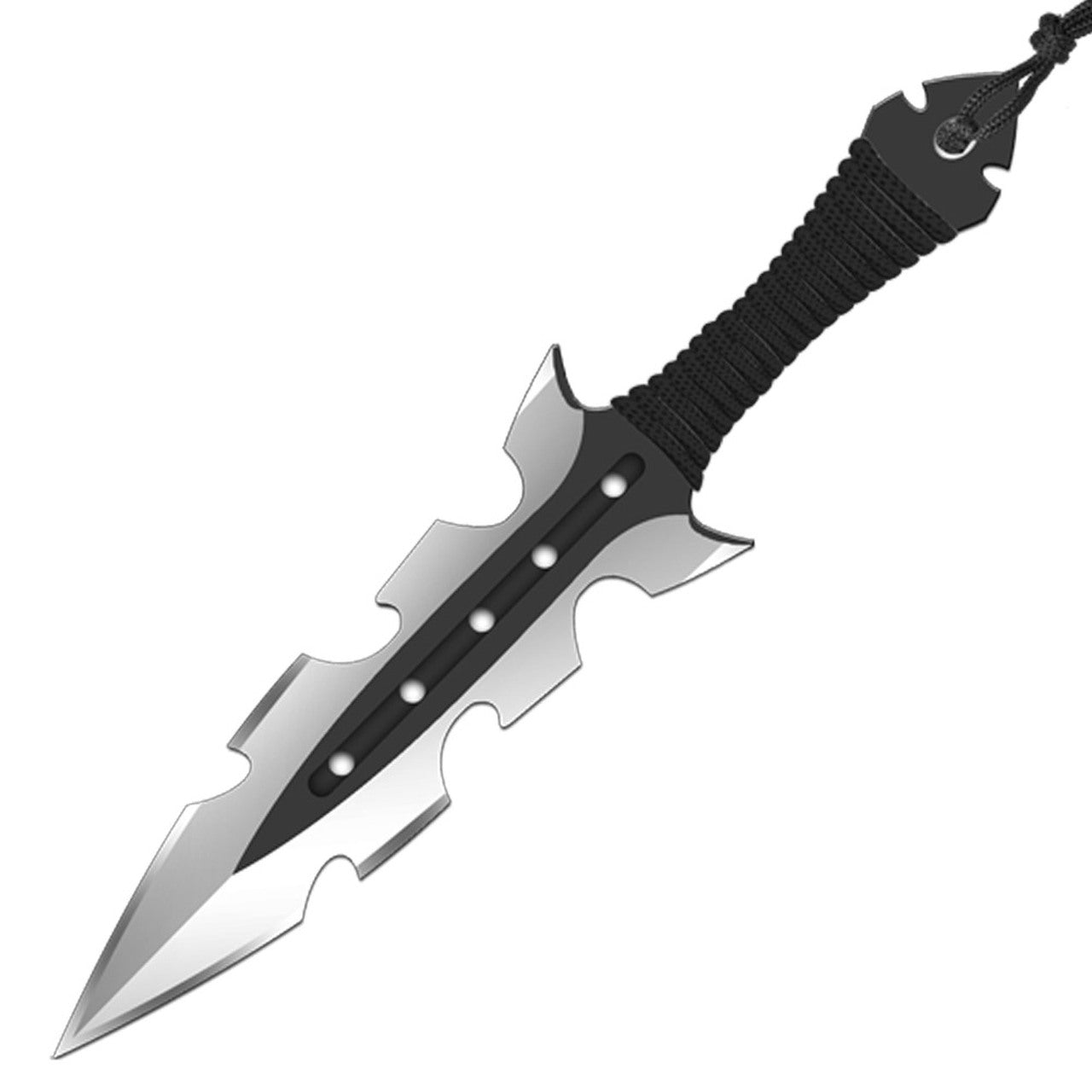 7" Shark Tooth Throwing Knives Black Red Blue Ninja Knife - 3 PC Set Knife-Thrower - Tophatter Daily Deals