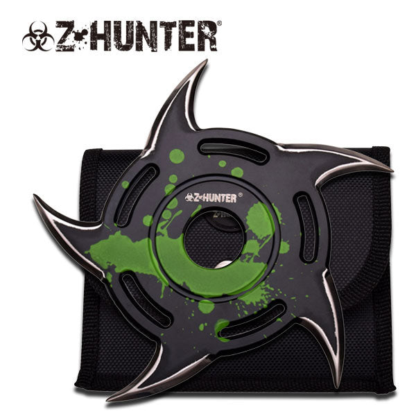 Zombie Throwing Star Undead Z-Hunter Shuriken 5 Point - Blood Splatter Knife-Star - Tophatter Daily Deals