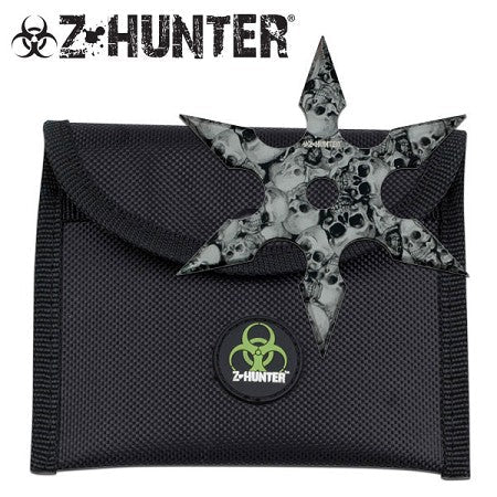 Zombie Throwing Star Undead Z-Hunter Shuriken 6 Points - Grey Skulls Knife-Star - Tophatter Daily Deals