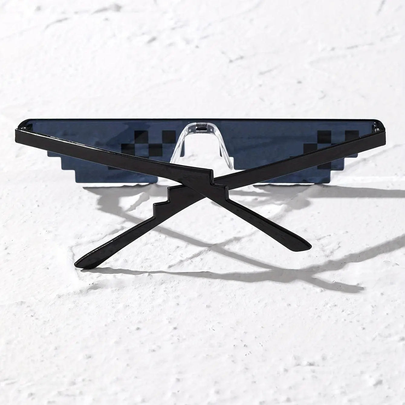 Thug Life Trend Mosaic Black Cat Eyeglasses Y2K Hip Hop Sunshade Eyewear - Tophatter Daily Deals