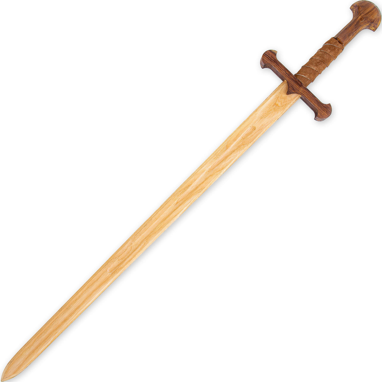 Thunderstruck Hooved Combatant Wood Sword with Leather Wrapped Handle Swords - Tophatter Daily Deals