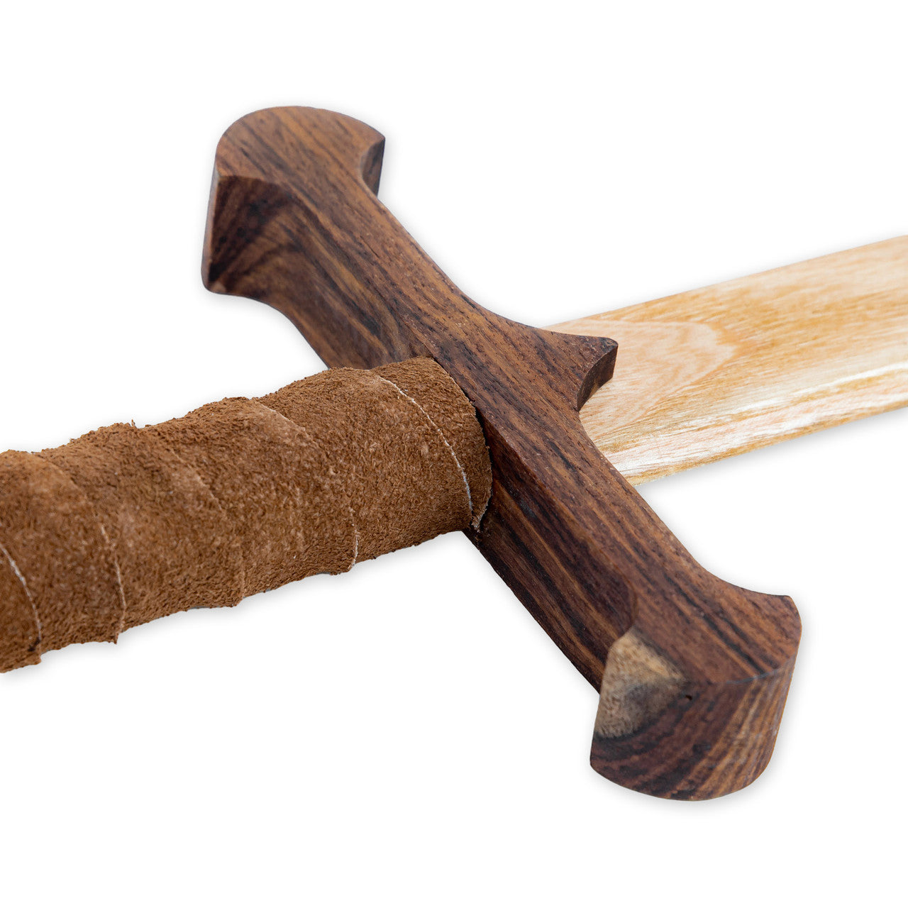 Thunderstruck Hooved Combatant Wood Sword with Leather Wrapped Handle Swords - Tophatter Daily Deals