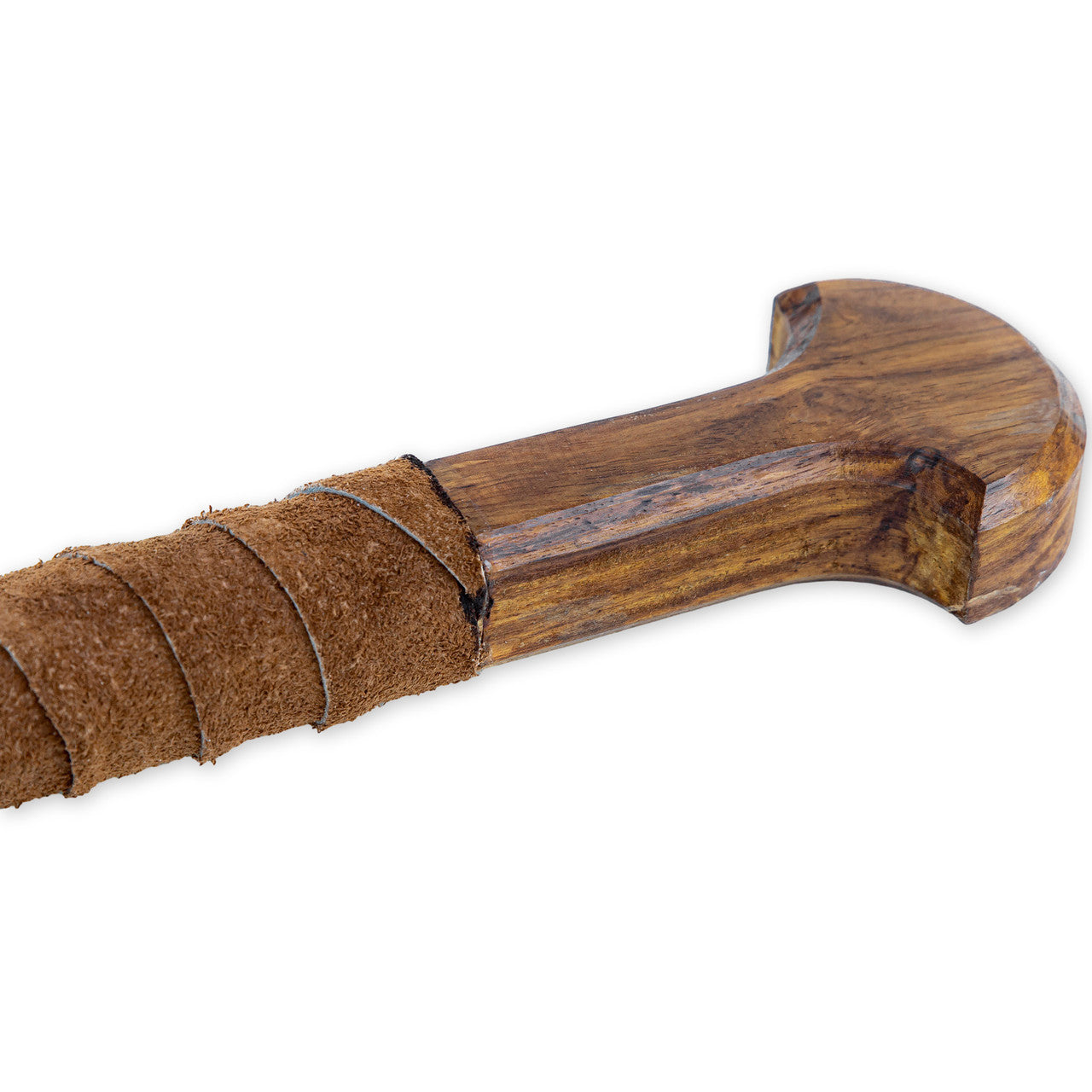 Thunderstruck Hooved Combatant Wood Sword with Leather Wrapped Handle Swords - Tophatter Daily Deals