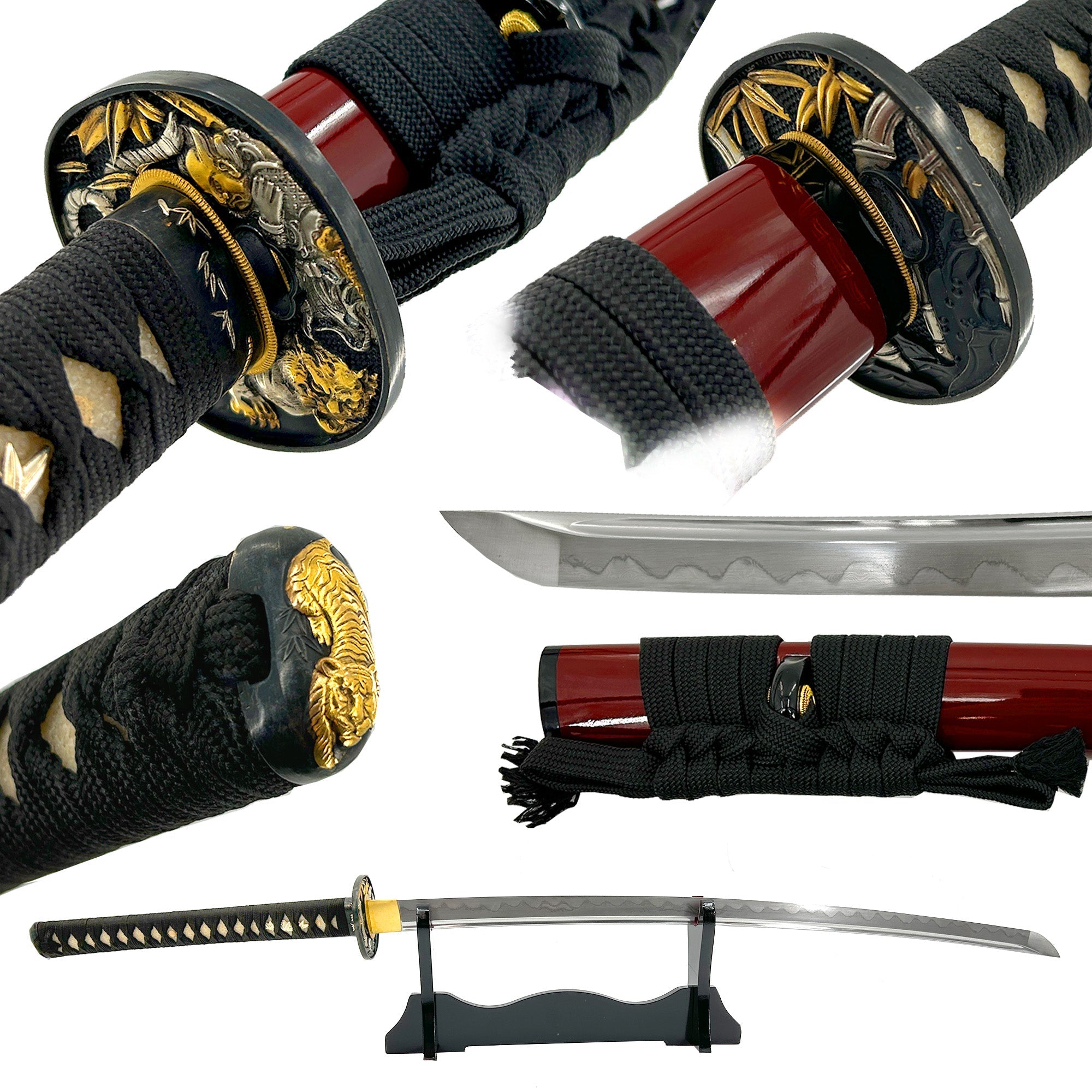 Tiger Fury 1060 Handmade Katana Swords - Tophatter Daily Deals