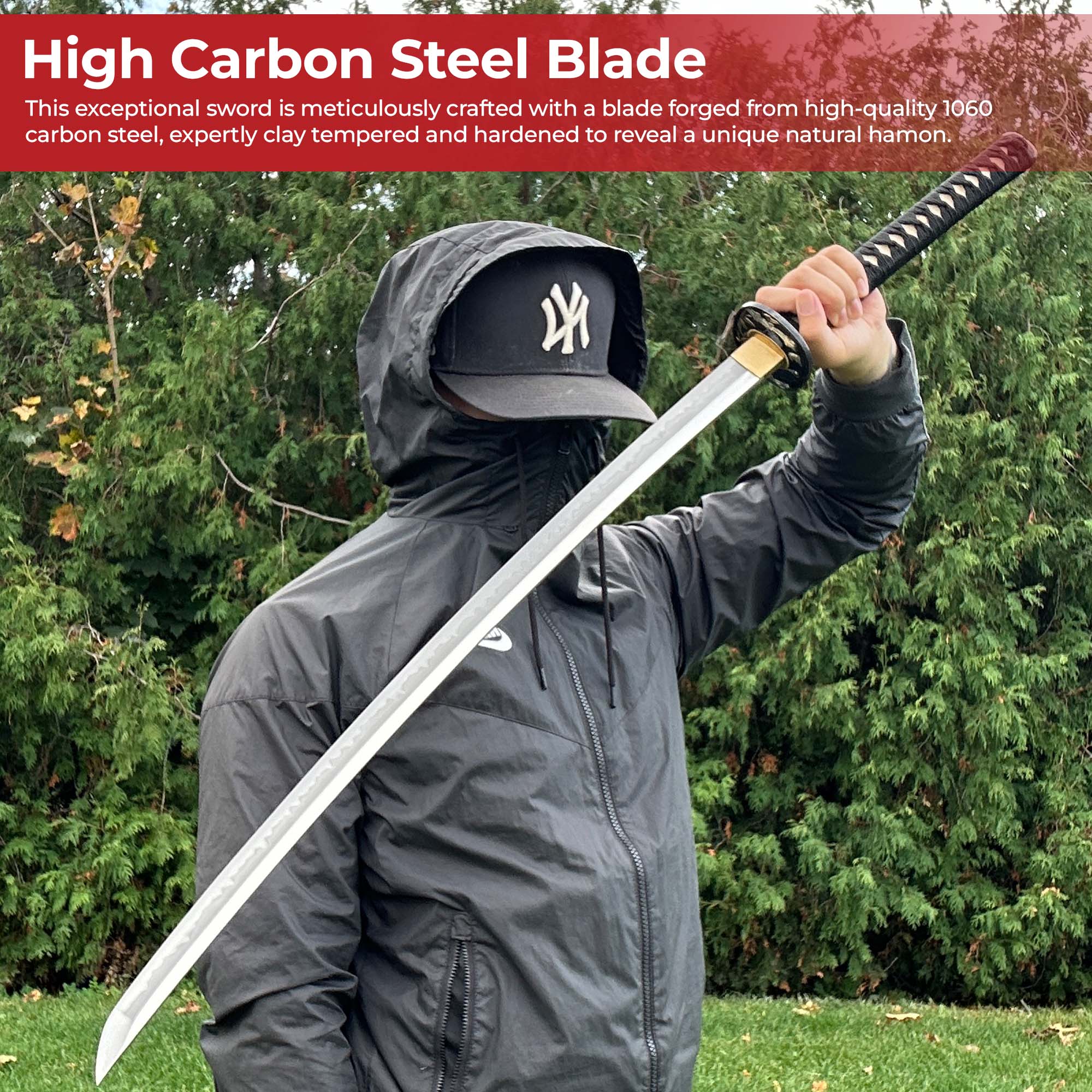 Tiger Fury 1060 Handmade Katana Swords - Tophatter Daily Deals