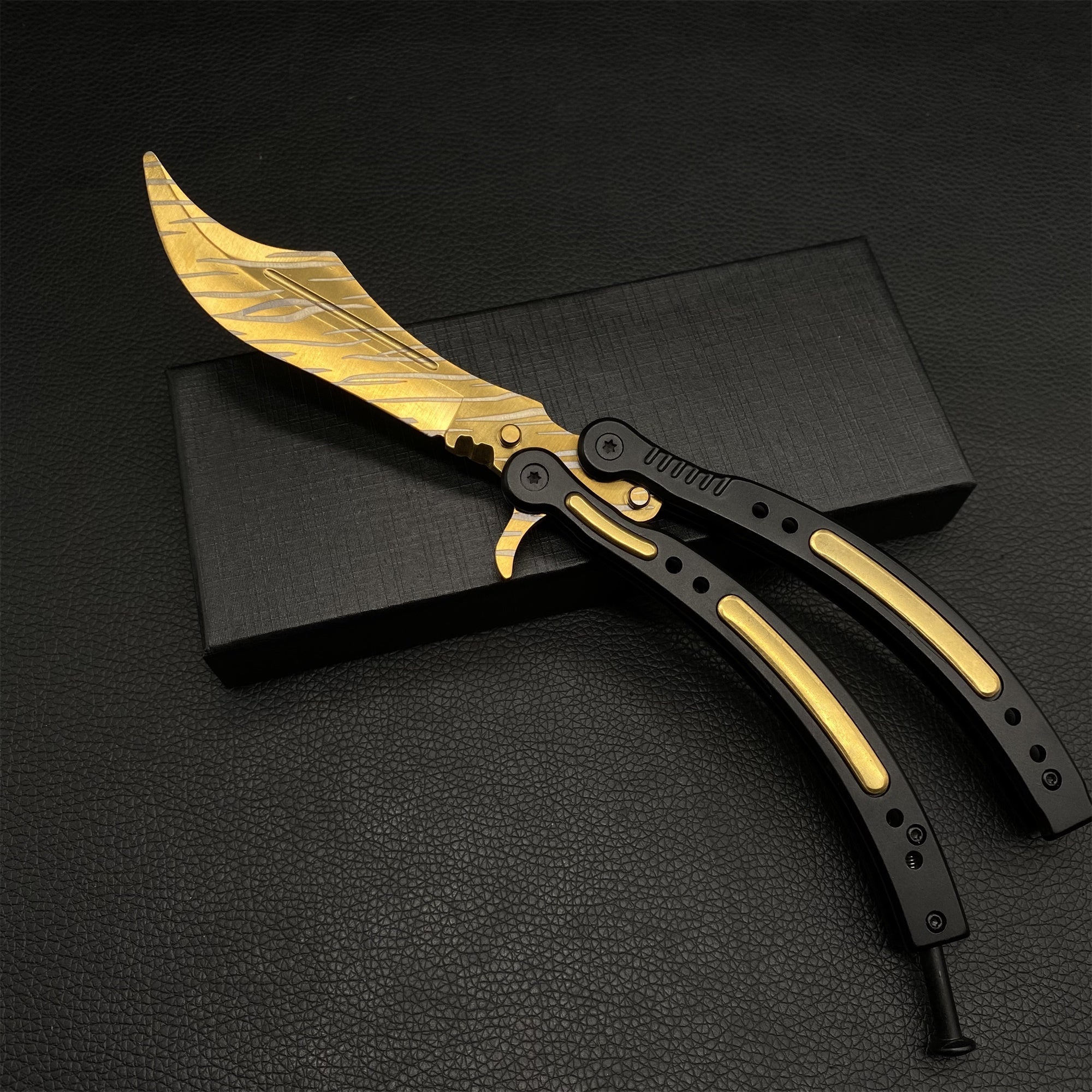 Game Go Steel Balisong Butterfly Knife Tiger Tooth - Tophatter Daily Deals