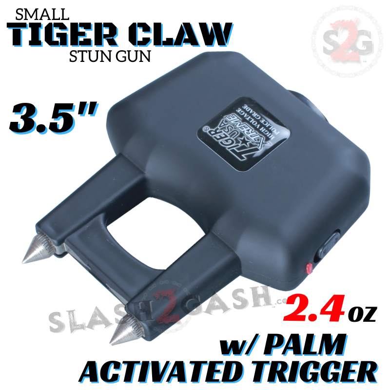 STUN GUN 85M Volts Tiger USA Rechargeable Self Defense - Black Tiger Claw SD-StunGun - Tophatter Daily Deals