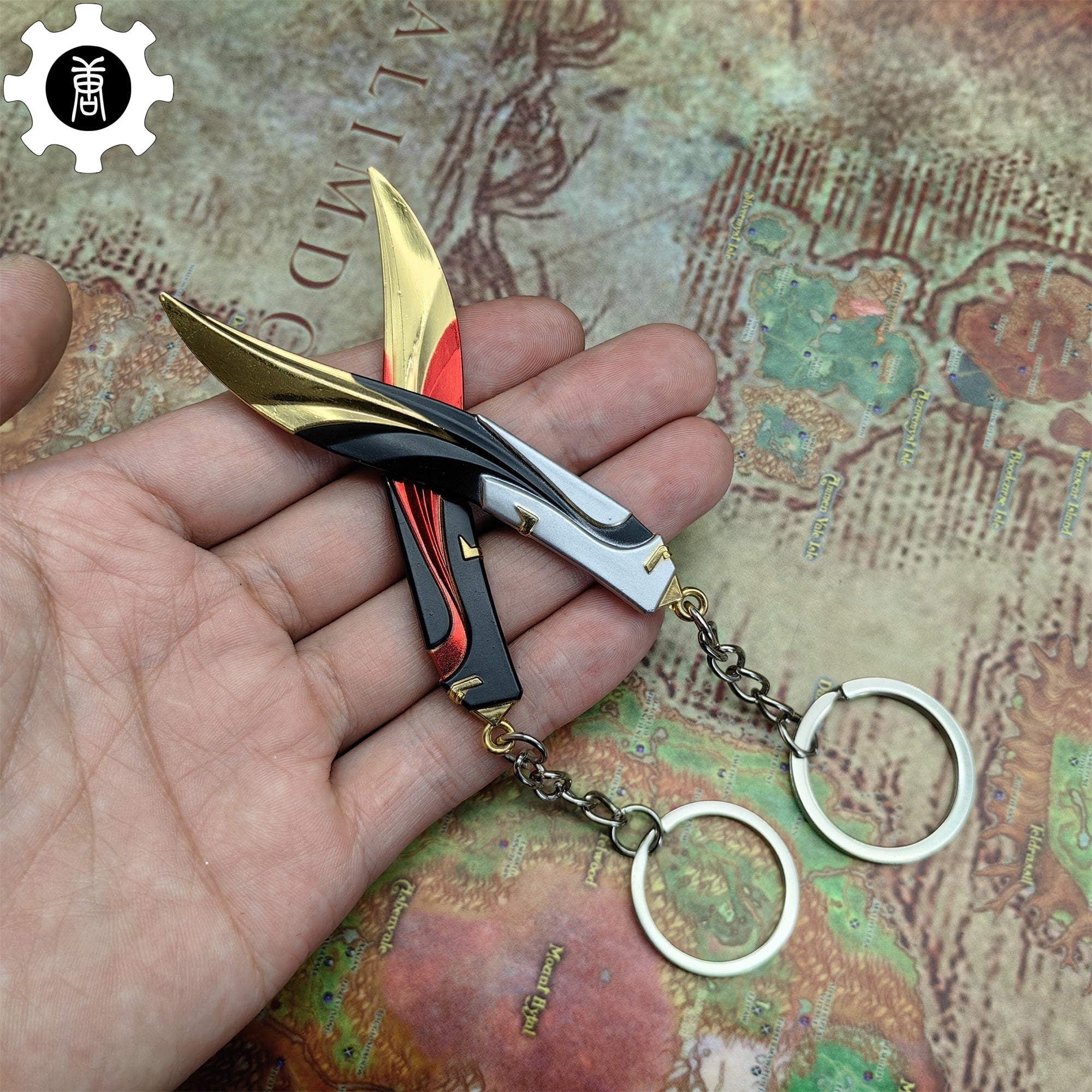 Mini Tilde Knife Tiny Keychain Metal Pendant 2 In 1 Pack - Tophatter Daily Deals