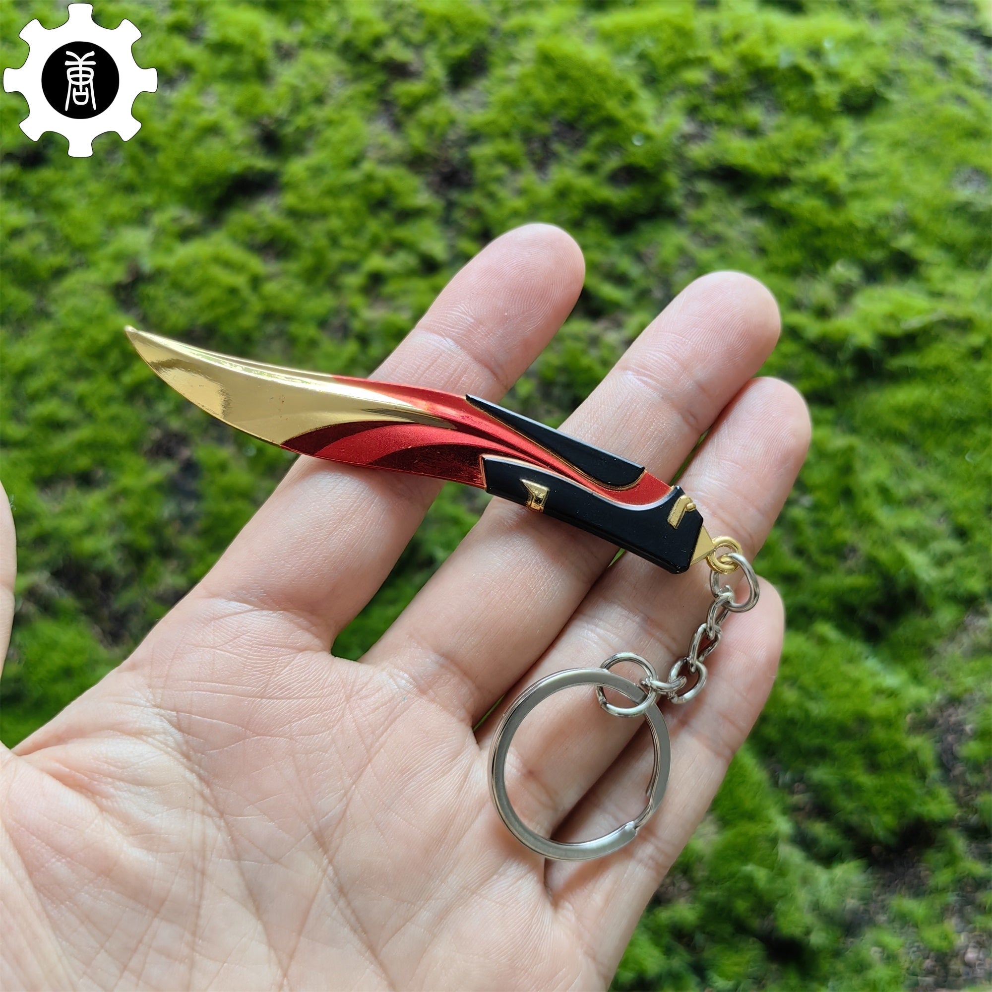 Mini Tilde Knife Tiny Keychain Metal Pendant 2 In 1 Pack Red - Tophatter Daily Deals