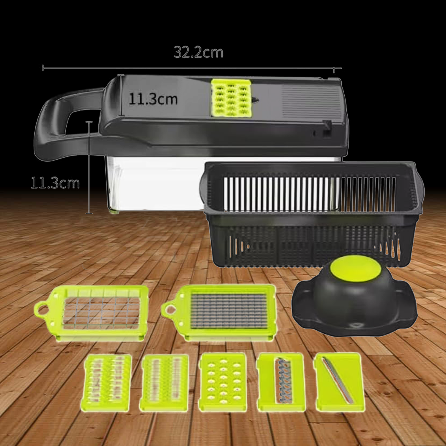 Vegetable Food Chopper – 16 in 1 Vegetable Chopper Fruit Salad Mandolin Slicer Food Dicer Cutter Peeler Chopper Tool - Tophatter Daily Deals