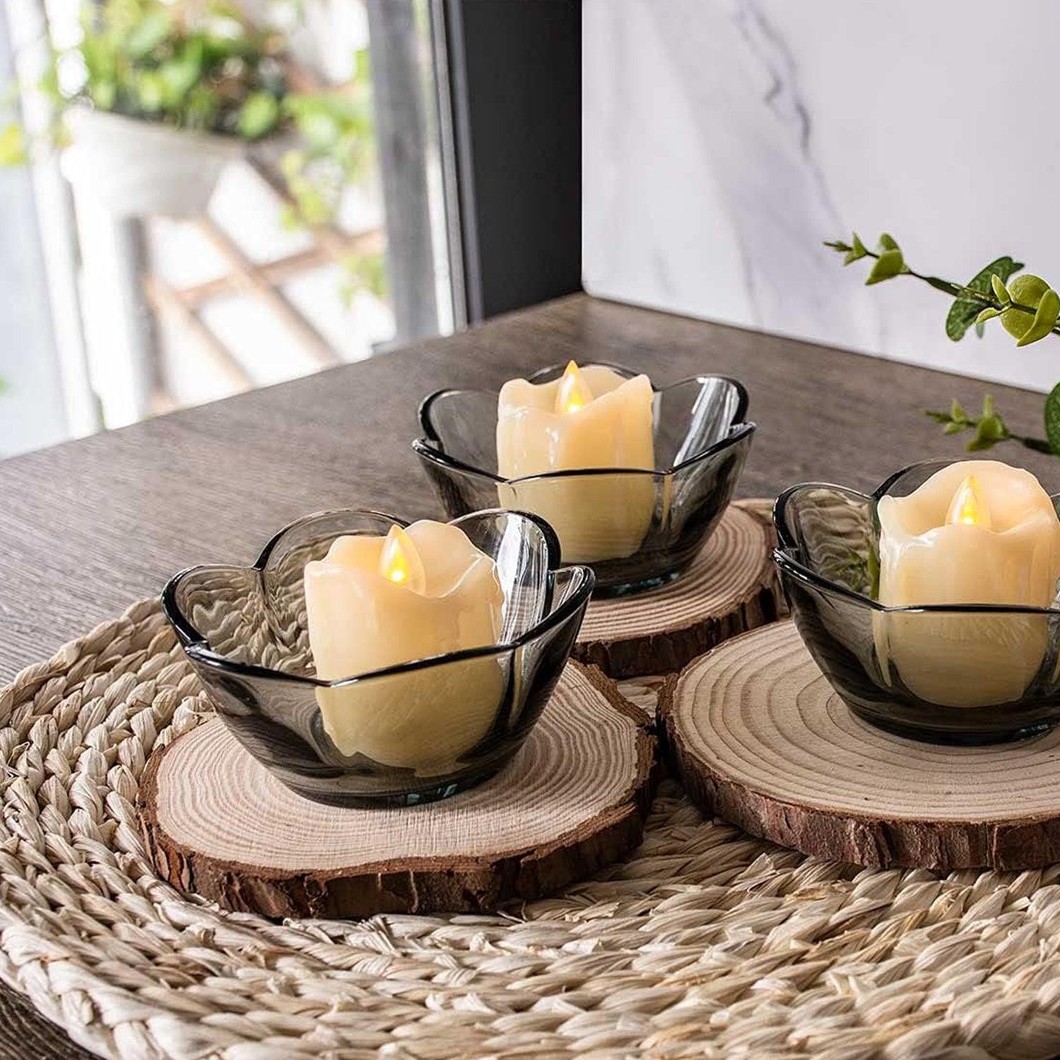 LED Candle Tea Lights - 12pcs Tea Lamp Flameless Flicker Timer Candles Battery Operated Home - Tophatter Daily Deals