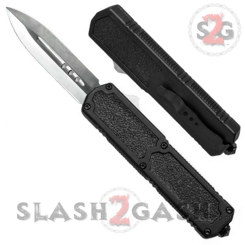 Titan OTF Knife D/A Black Automatic Switchblade TAIWAN - upgraded Knife-OTF - Tophatter Daily Deals
