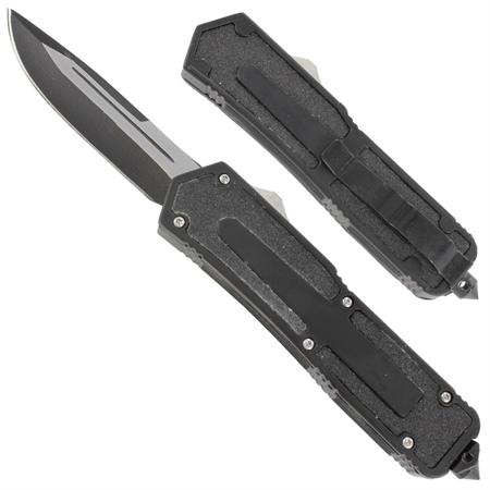 Titan Enforcer D/A OTF Automatic Knife Black Double Edge w/ Breaker Single Edge Knife-OTF - Tophatter Daily Deals
