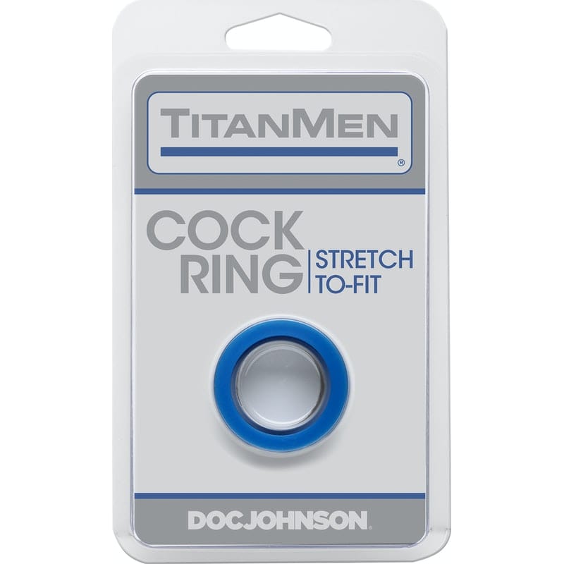 TitanMen Cock Ring Blue Stretch to Fit > Cock Ring > Single - Tophatter Daily Deals