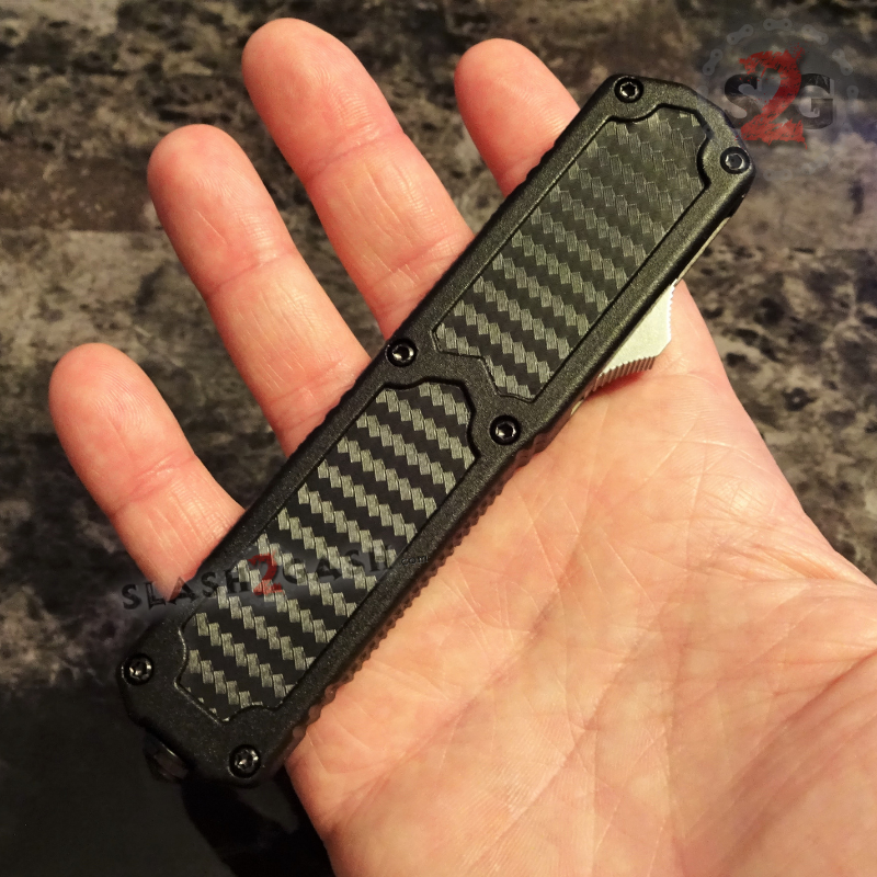 Titan OTF Knife D/A Black Automatic Switchblade TAIWAN - upgraded Knife-OTF - Tophatter Daily Deals