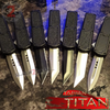 Titan OTF Knife D/A Black Automatic Switchblade TAIWAN - upgraded Knife-OTF - Tophatter Daily Deals