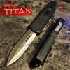 Titan OTF Knife D/A Black Automatic Switchblade TAIWAN - upgraded Knife-OTF - Tophatter Daily Deals