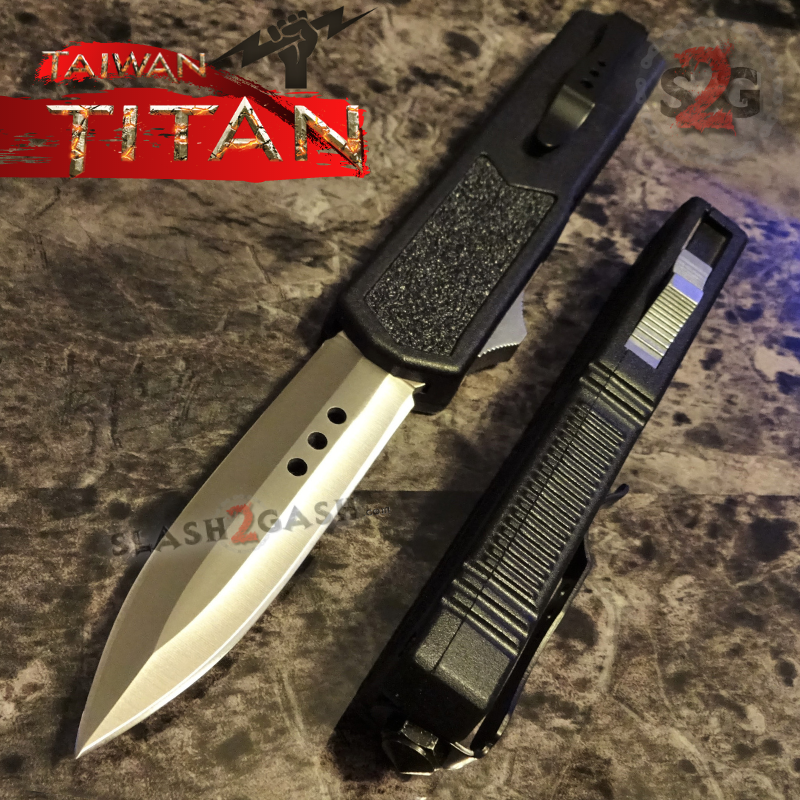 Titan OTF Knife D/A Black Automatic Switchblade UPGRADED - Dagger Knife-OTF - Tophatter Daily Deals