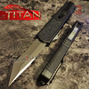 Titan OTF Knife D/A Black Automatic Switchblade TAIWAN - upgraded Knife-OTF - Tophatter Daily Deals