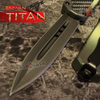 Titan OTF Dual Action Camo Tactical Automatic Knife - Dagger Plain Knife-OTF - Tophatter Daily Deals