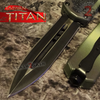 Titan OTF Dual Action Camo Tactical Automatic Knife - Dagger Plain Knife-OTF - Tophatter Daily Deals