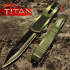 Titan OTF Dual Action Camo Tactical Automatic Knife - Dagger Plain Knife-OTF - Tophatter Daily Deals