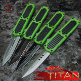 Titan OTF Knife D/A Green Automatic Switchblade TAIWAN - upgraded Knife-OTF - Tophatter Daily Deals