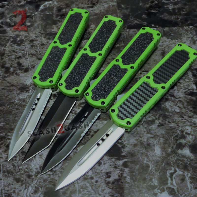 Titan OTF Knife D/A Green Automatic Switchblade TAIWAN - upgraded Knife-OTF - Tophatter Daily Deals