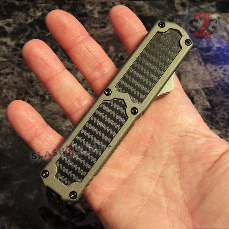 Titan OTF Knife D/A Grey Automatic Switchblade Gray TAIWAN - upgraded Knife-OTF - Tophatter Daily Deals