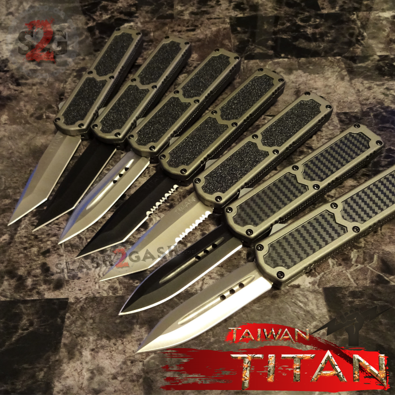 Titan OTF Knife D/A Grey Automatic Switchblade Gray TAIWAN - upgraded Knife-OTF - Tophatter Daily Deals