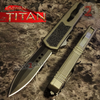 Titan OTF Automatic Knife Dual Action Grey Tactical Dagger Serrated Knife-OTF - Tophatter Daily Deals