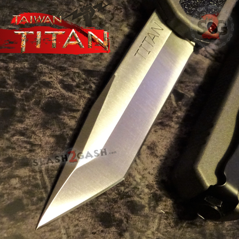 Titan OTF Knife D/A Grey Automatic Switchblade Gray TAIWAN - upgraded Knife-OTF - Tophatter Daily Deals