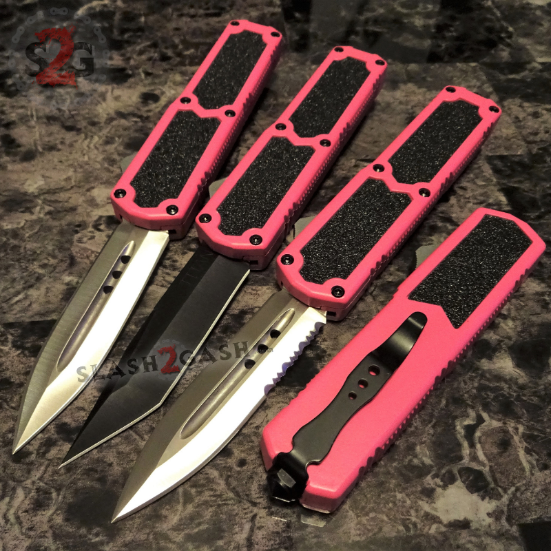 Titan OTF Knife D/A Pink Automatic Switchblade TAIWAN - upgraded Knife-OTF - Tophatter Daily Deals