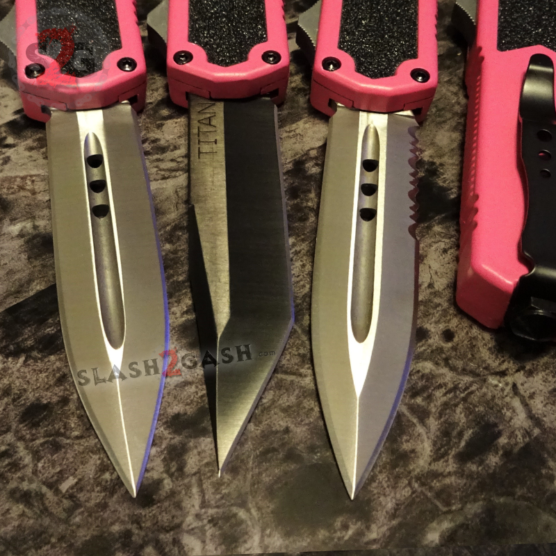 Titan OTF Knife D/A Pink Automatic Switchblade TAIWAN - upgraded Knife-OTF - Tophatter Daily Deals