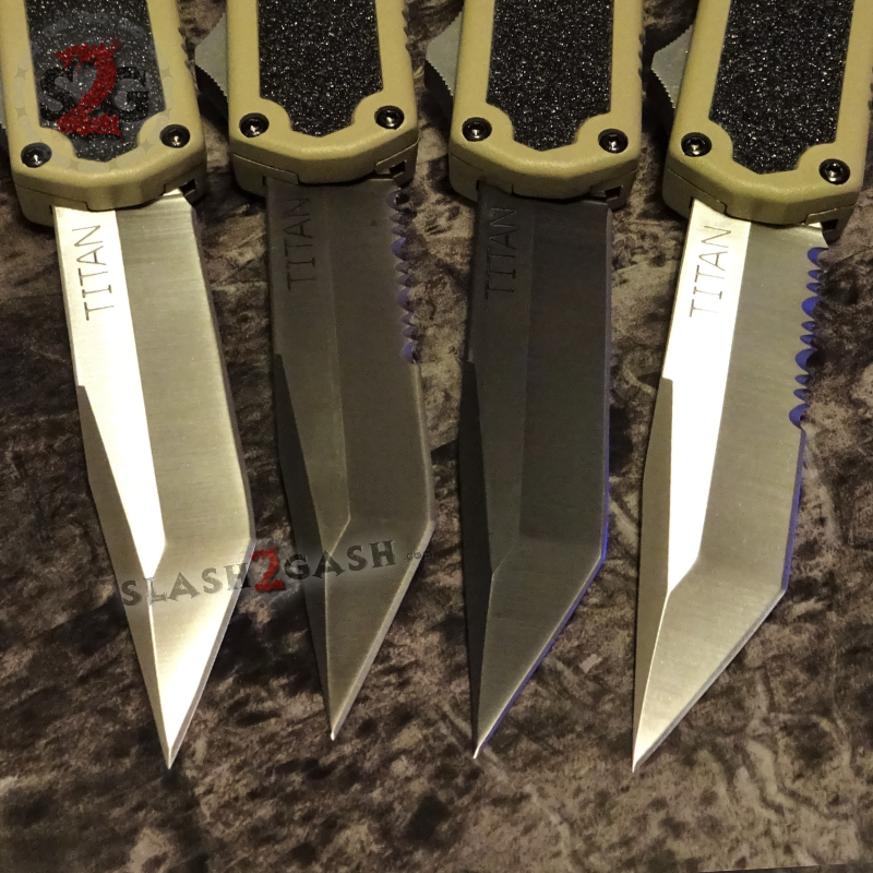 Titan OTF Knife D/A Tan Automatic Switchblade Sand TAIWAN - upgraded Knife-OTF - Tophatter Daily Deals
