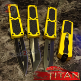 Titan OTF Knife D/A Yellow Automatic Switchblade TAIWAN - upgraded Knife-OTF - Tophatter Daily Deals