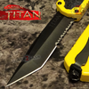 Titan OTF Dual Action Yellow Automatic Knife UPGRADED - Tanto Ser Knife-OTF - Tophatter Daily Deals