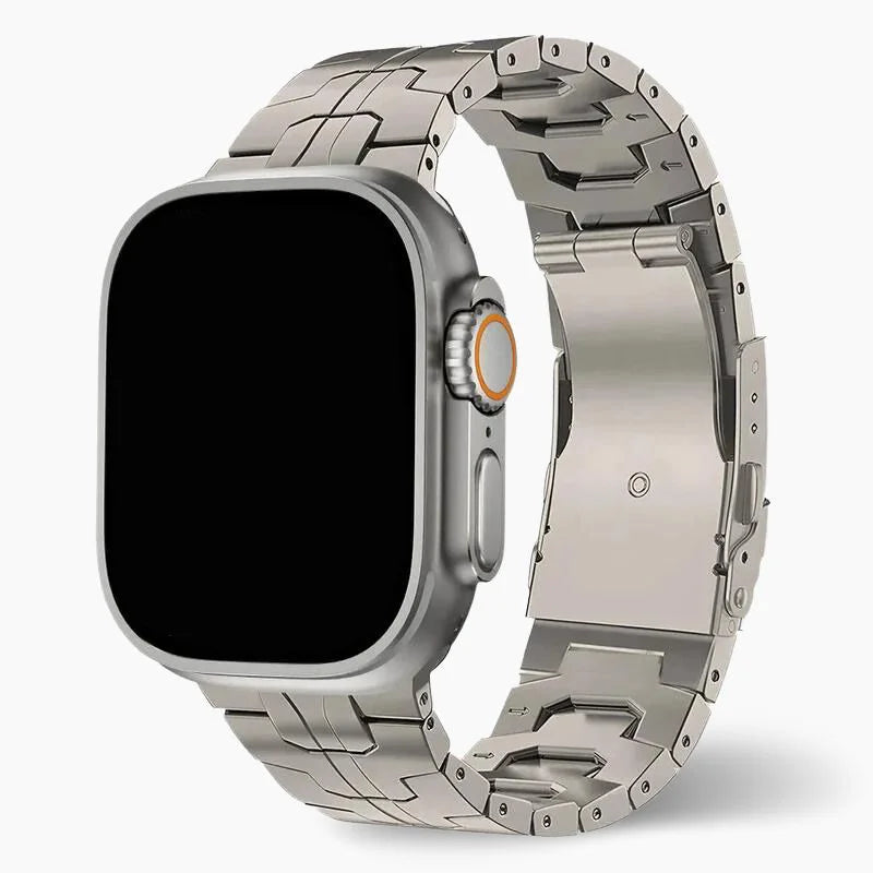 Titanium Watch Band Metal Link Strap Lightweight Comfort Silver - Tophatter Daily Deals
