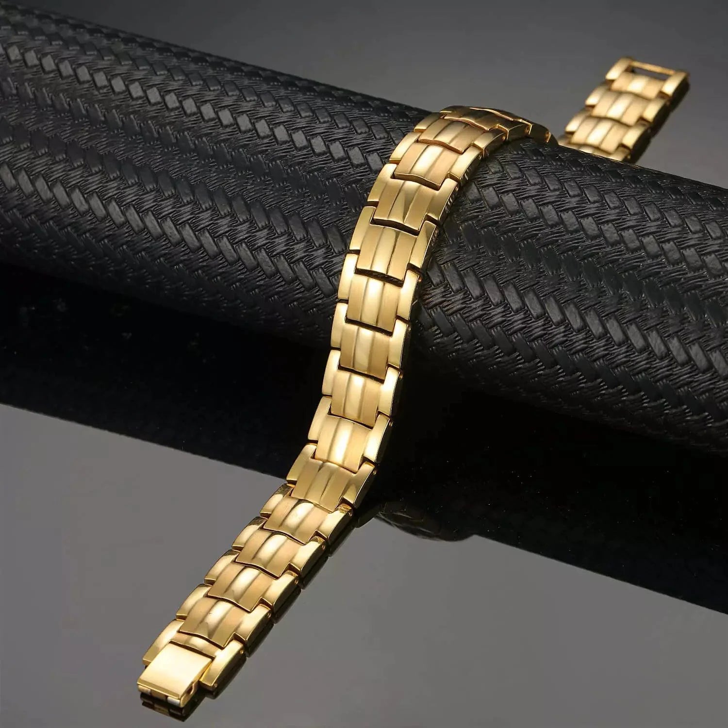 Magnetic Bracelet - Titanium Double Row Bio 4in1 Magnetic Bracelet | Arthritis Pain Relief Health & Beauty - Tophatter Daily Deals