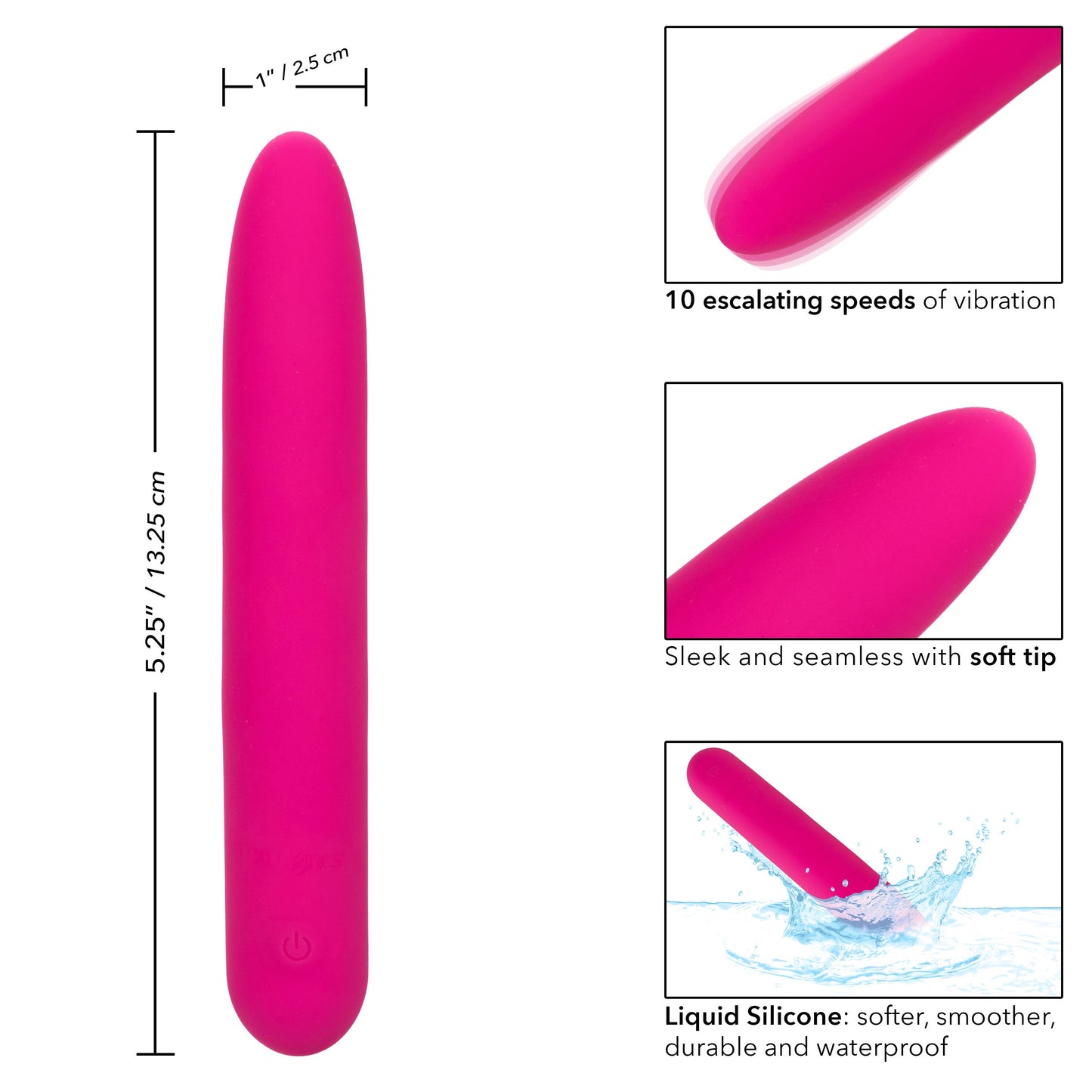 Bliss Liquid Silicone Vibe Pink 10-Speed Vibrator > Vibrators > Mini Vibrators - Tophatter Daily Deals