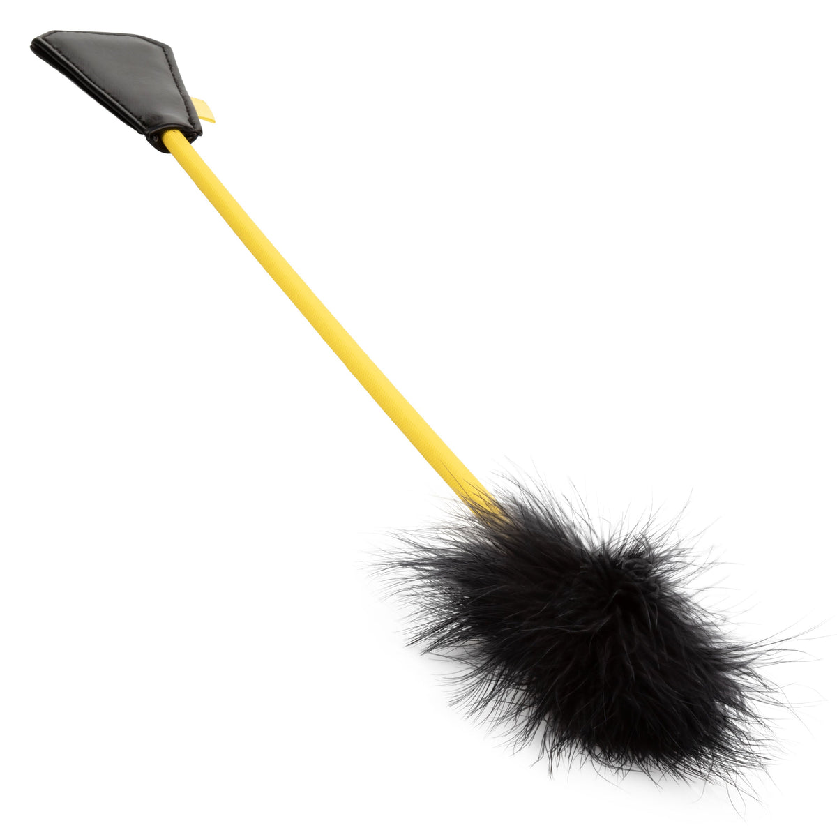 Boundless Feather Crop Black Faux Leather and Feather Tickler BDSM Dual Crop 15 Inch > Bondage Gear > Ticklers - Tophatter Daily Deals