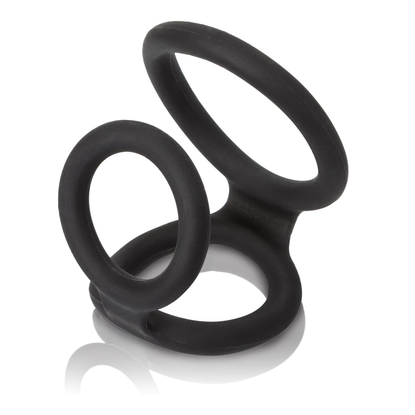 Maximizer Enhancer Triple Silicone Ring Set Black with 2 Inch Base, 1.5 Inch Scrotum, and 1.25 Inch Shaft Rings > Cock Ring > Sets - Tophatter Daily Deals