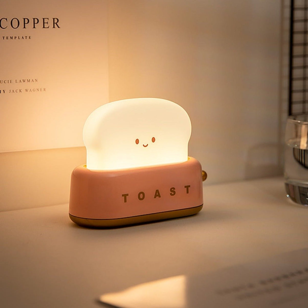 Toast Night Light Blush Pink Lighting - Tophatter Daily Deals