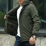 Waterproof Mens Jacket - Hip-Length Fleece-Lined Commute Green - Tophatter Daily Deals