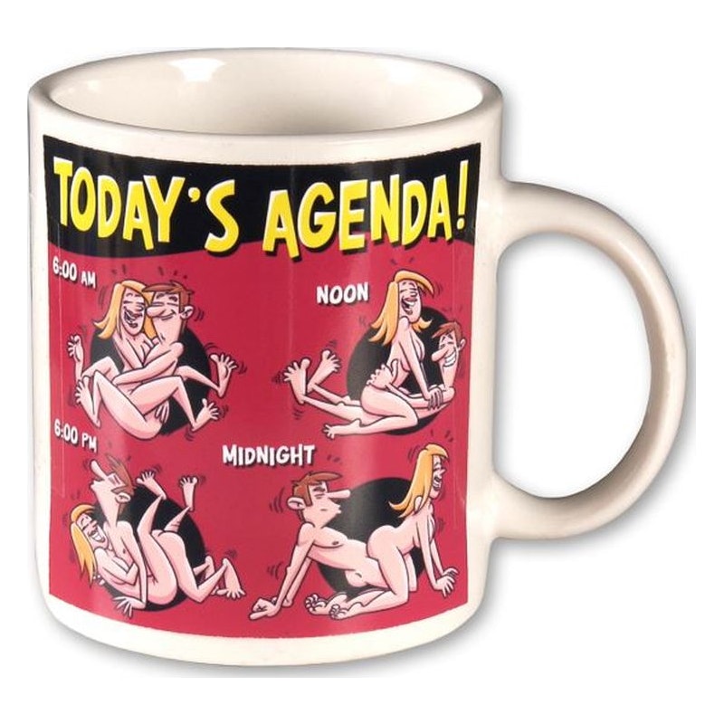 Todays Agenda - Novelty Coffee Mug 11oz Fun Cup > Novelties > Gag Gifts - Tophatter Daily Deals