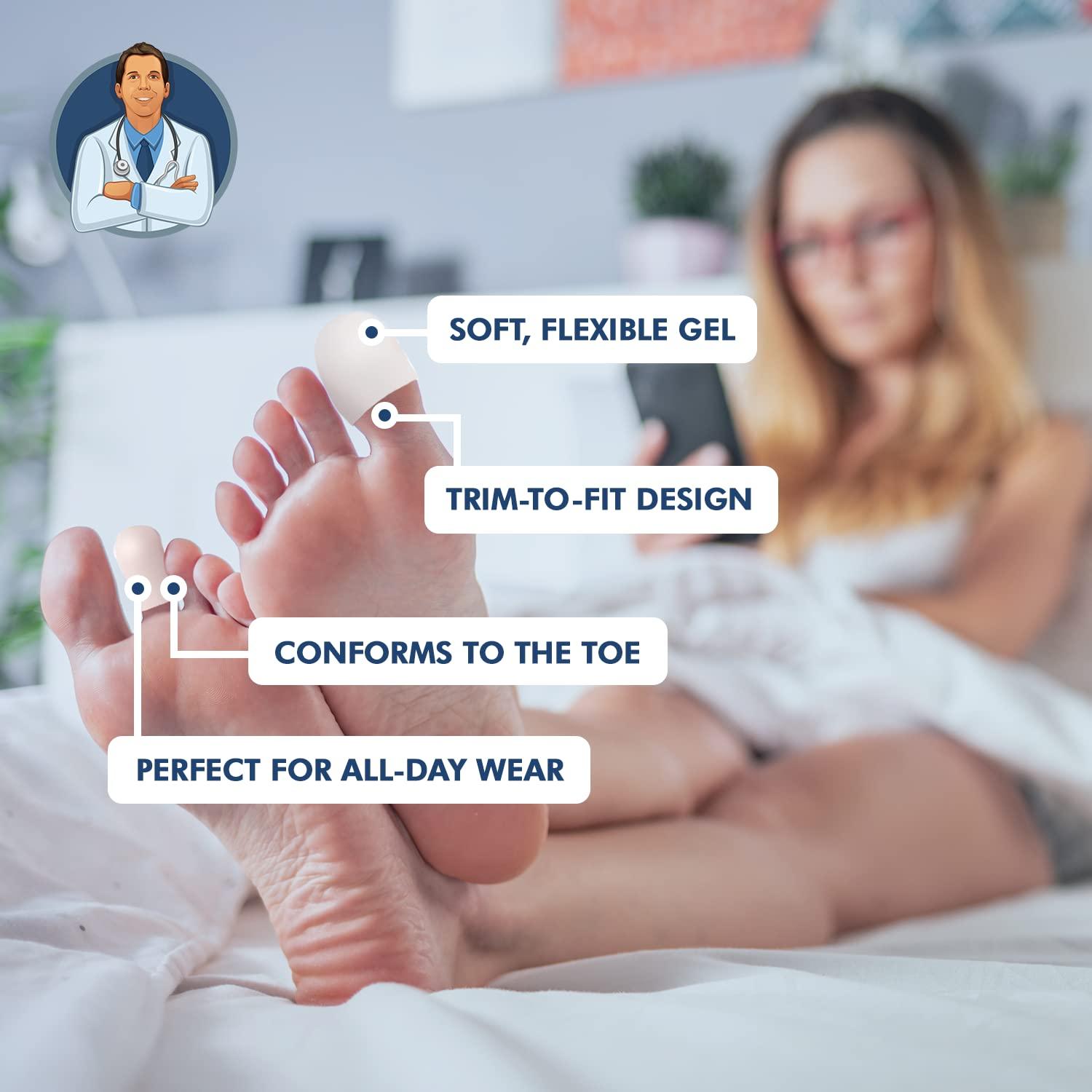 Toe Nail Protectors - Pair of Big Toe Silicone Gel Protector Exercise & Fitness Equipment Manuals - Tophatter Daily Deals