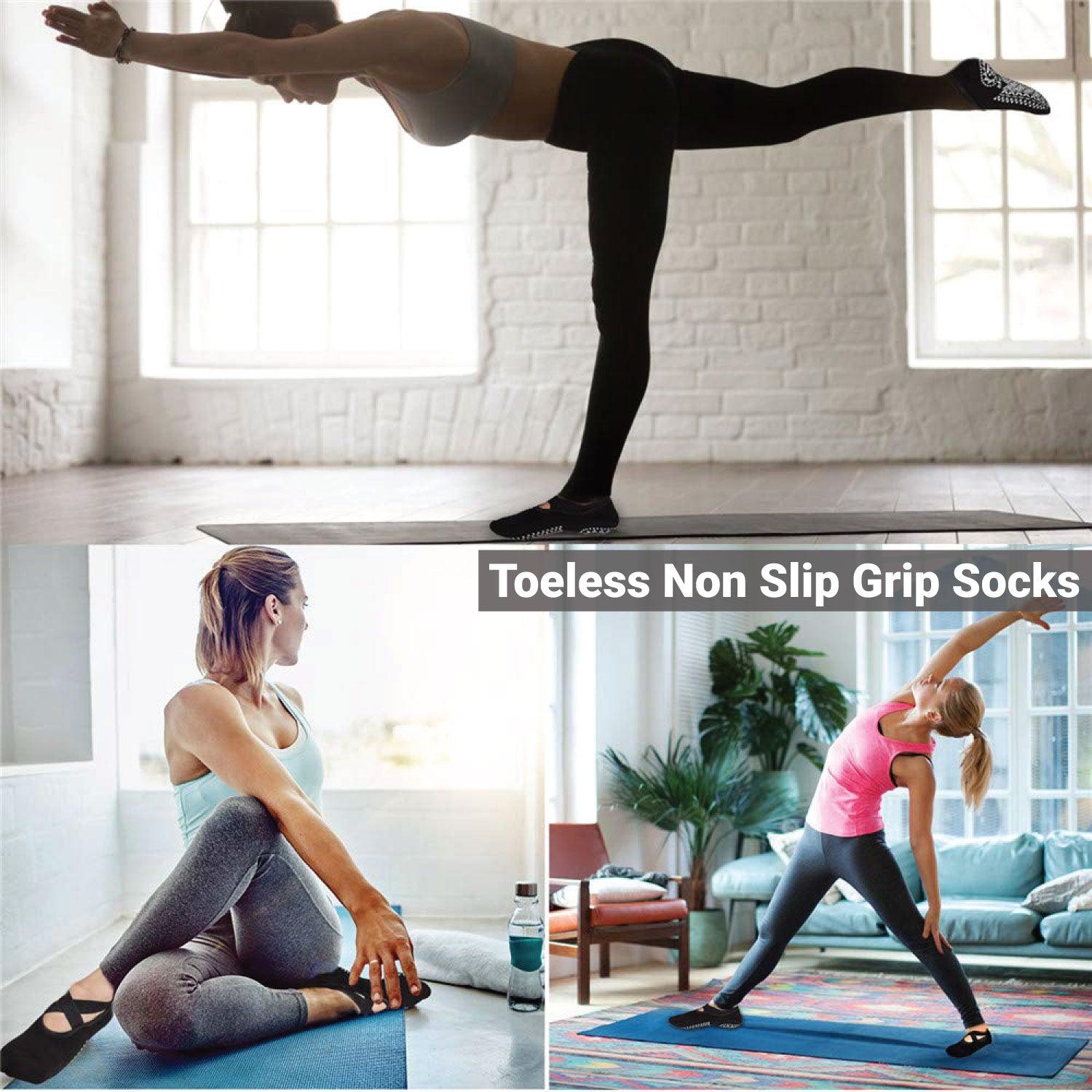 Toeless Yoga Socks - Tucketts Women's Allegro Yoga Socks - Tophatter Daily Deals